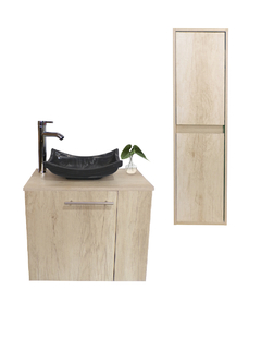 Combo de Gabinete Para Baño Lavamanos y Monomando Derecho + Gabinete Organizador Garnier - Decomobil