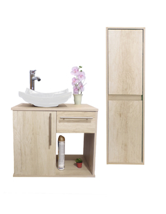 Combo De Gabinete Para Baño Lavamanos Y Monomando + Gabinete Organizador Jacquemart - tienda en línea