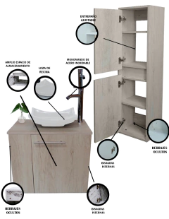 Combo De Gabinete Para Baño Lavamanos Y Monomando Izquierdo + Gabinete Organizador Garnier - comprar en línea