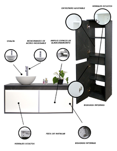 Imagen de Combo de Gabinete Con Ovalin y Monomando + Gabinete Organizador Esbly