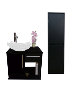 Combo De Gabinete Para Baño Lavamanos Y Monomando + Gabinete Organizador Jacquemart
