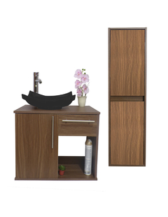 Combo De Gabinete Para Baño Lavamanos Y Monomando + Gabinete Organizador Jacquemart - Decomobil