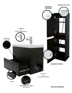 Combo de Gabinete Con Lavamanos y Monomando + Gabinete Organizador Lorette - comprar en línea