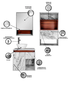 Combo Gabinete Para Baño DAMASCO Con Sobre WCY Botiquín. - Decomobil