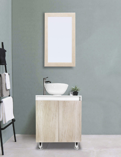 Gabinete De Baño Para Lavabo Con Espejo Decorativo MAYA - Decomobil