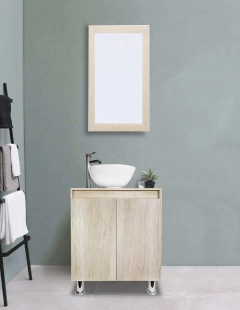 Gabinete De Baño Para Lavabo Con Espejo Decorativo MAYA