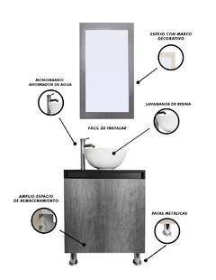 Gabinete De Baño Para Lavabo Con Espejo Decorativo MAYA - comprar en línea