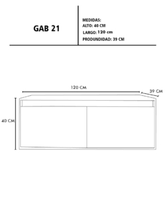 Gabinete De Baño ANTON Sin Lavamanos Minimalista 120 Cm