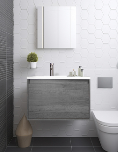 Imagen de Gabinete De Baño TURNER Con Lavabo y Llave Minimalista