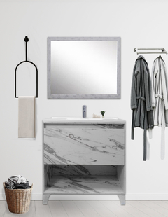 Imagen de Gabinete De Baño Con Lavabo HIMALAYA , Llave y Cajon Minimalista