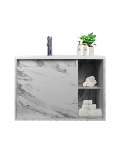 Gabinete De Baño CARLO Con Lavabo Y Llave Minimalista - Decomobil