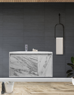 Imagen de Gabinete Para Baño Con Lavabo STANNIS Flotante Minimalista