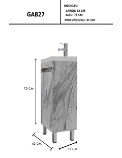 Gabinete Para Baño NALA Con Lavabo Minimalista en internet