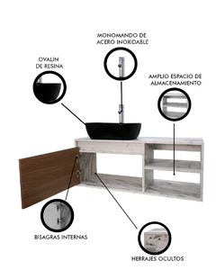 Gabinete Para Baño Con Lavamanos Y Monomando ODIN - tienda en línea