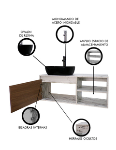 Gabinete Para Baño Con Lavamanos Y Monomando ODIN - tienda en línea