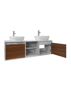 Gabinete De Baño Para Lavamanos Doble DARCY Minimalista en internet