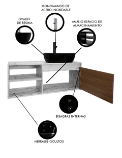 Gabinete Para Baño ODIN Con Lavamanos Y Monomando - tienda en línea