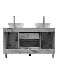 Gabinete Para Baño MÉDANO Con Doble Lavamanos Minimalista - comprar en línea