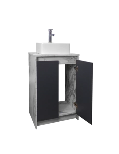 Gabinete Para Baño Con Lavabo Y Llave VARENNA Minimalista - Decomobil