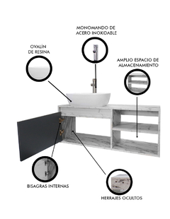 Gabinete Para Baño Con Lavamanos Y Monomando ODIN - tienda en línea