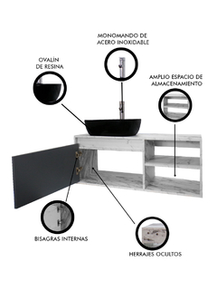Gabinete Para Baño Con Lavamanos Y Monomando ODIN - Decomobil