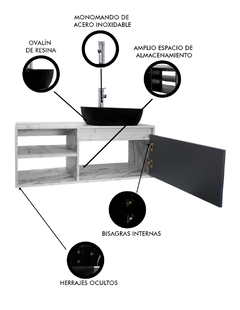 Gabinete Para Baño ODIN Con Lavamanos Y Monomando - tienda en línea