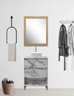 Imagen de Gabinete De Baño Con Llave Y Lavabo Minimalista ROY