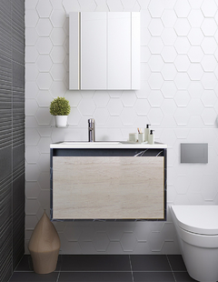 Gabinete De Baño TURNER Con Lavabo y Llave Minimalista en internet