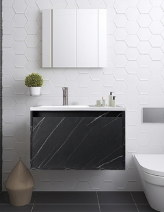 Imagen de Gabinete De Baño TURNER Con Lavabo y Llave Minimalista