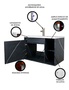 Gabinete De Baño CARLO Con Lavabo Y Llave Minimalista - comprar en línea