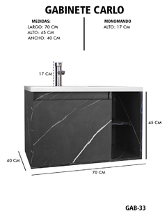 Gabinete De Baño CARLO Con Lavabo Y Llave Minimalista en internet