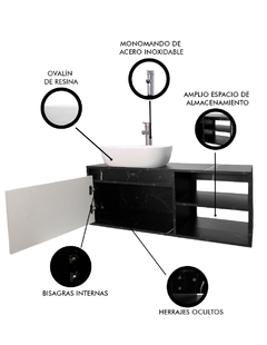 Gabinete Para Baño Con Lavamanos Y Monomando ODIN