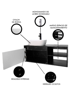 Imagen de Gabinete Para Baño Con Lavamanos Y Monomando ODIN