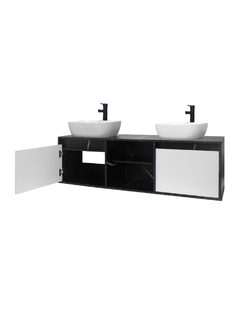 Imagen de Gabinete De Baño Para Lavamanos Doble DARCY Minimalista