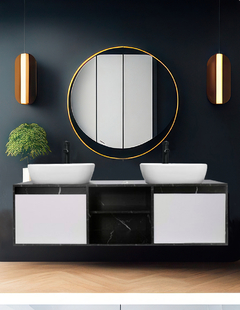Gabinete De Baño Para Lavamanos Doble DARCY Minimalista - tienda en línea