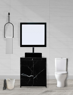 Gabinete De Baño Con Lavabo VARENNA Y Espejo Decorativo Decomobil - Decomobil
