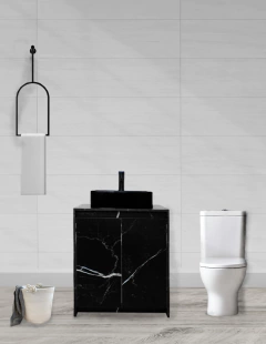 Imagen de Gabinete Para Baño Con Lavabo Y Llave VARENNA Minimalista