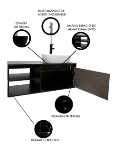 Imagen de Gabinete Para Baño ODIN Con Lavamanos Y Monomando