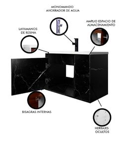 Gabinete De Baño CARLO Con Lavabo Y Llave Minimalista - comprar en línea