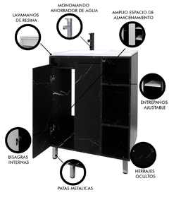 Imagen de Gabinete Para Baño FREYA Con Lavabo Minimalista