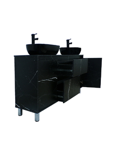 Gabinete Para Baño MÉDANO Con Doble Lavamanos Minimalista - Decomobil