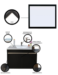 Gabinete Para Baño Con Espejo Decorativo JADE - comprar en línea