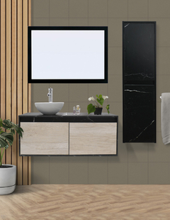 Gabinete De Baño Con Lavamanos Y Espejo Decorativo NYON - comprar en línea