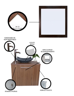 Gabinete Para Baño Derecho Con Espejo Decorativo VERNIER