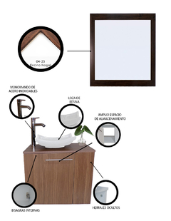 Gabinete Para Baño Derecho Con Espejo Decorativo VERNIER - comprar en línea