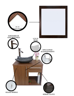 Gabinete De Baño Con Espejo Decorativo SOLEURA