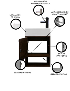 Gabinete De Baño Para Lavabo Flotante Minimalista ALYS - comprar en línea