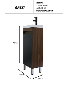 Gabinete Para Baño NALA Con Lavabo Minimalista en internet