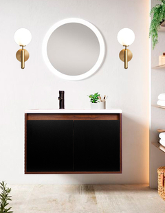 Imagen de Gabinete De Baño RODRIGO Con Lavabo Y Llave Minimalista.