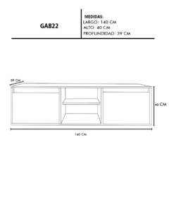 Gabinete De Baño DARCY De 140 Cm Minimalista Sin Lavamanos en internet